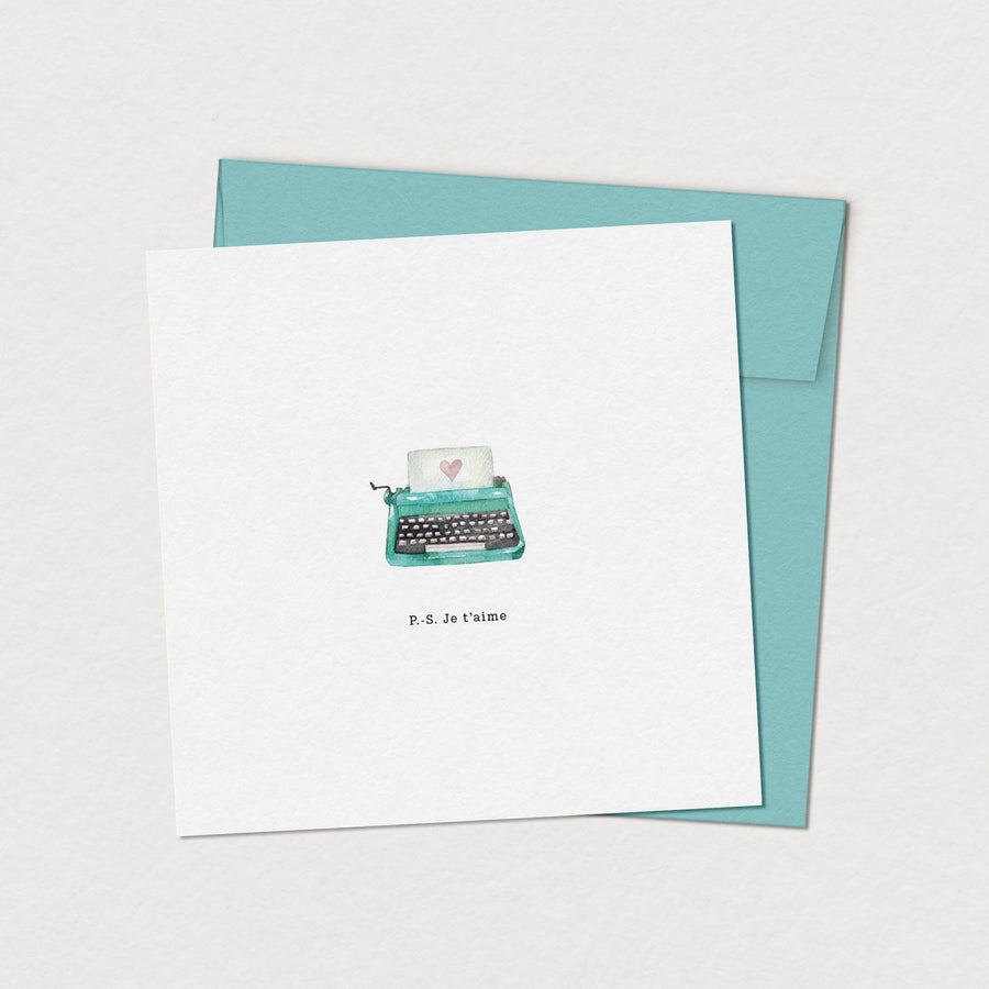 Machine à écrire | Carte de souhait - Les Mauvaises Herbes