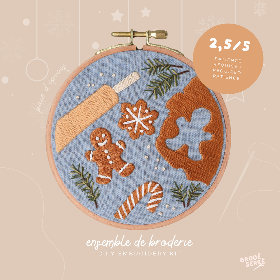 NOËL 2025 / Ensemble de broderie | Pain d'épices - Les Mauvaises Herbes