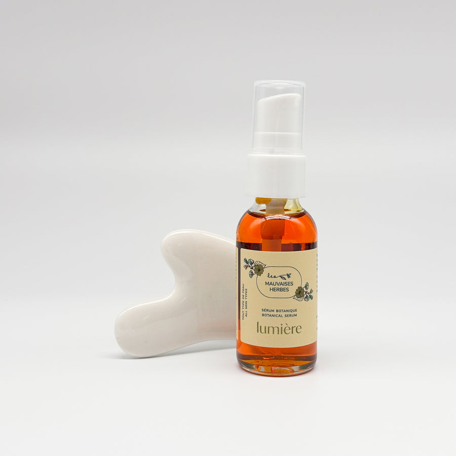 Duo | Pierre à gua sha & sérum - Les Mauvaises Herbes