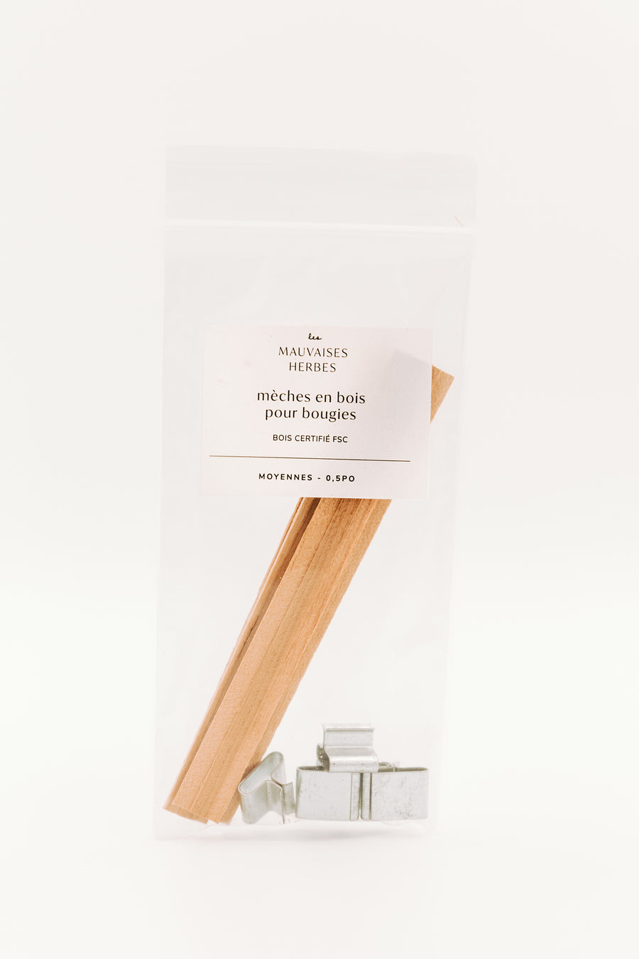 Mèches en bois et socles pour bougies - Les Mauvaises Herbes