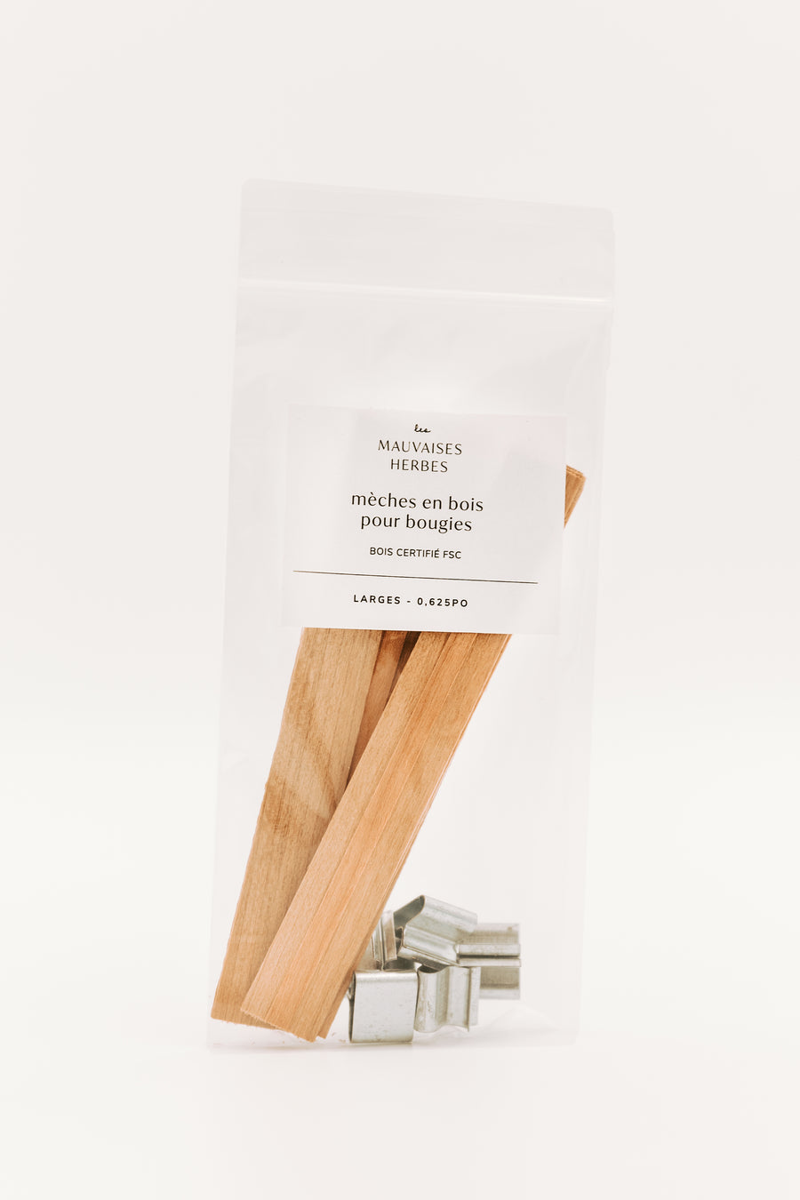 Mèches en bois et socles pour bougies - Les Mauvaises Herbes