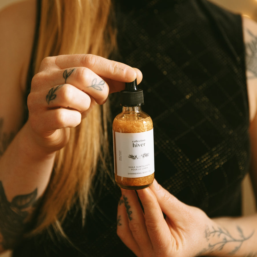 Huile sèche scintillante - Les Mauvaises Herbes