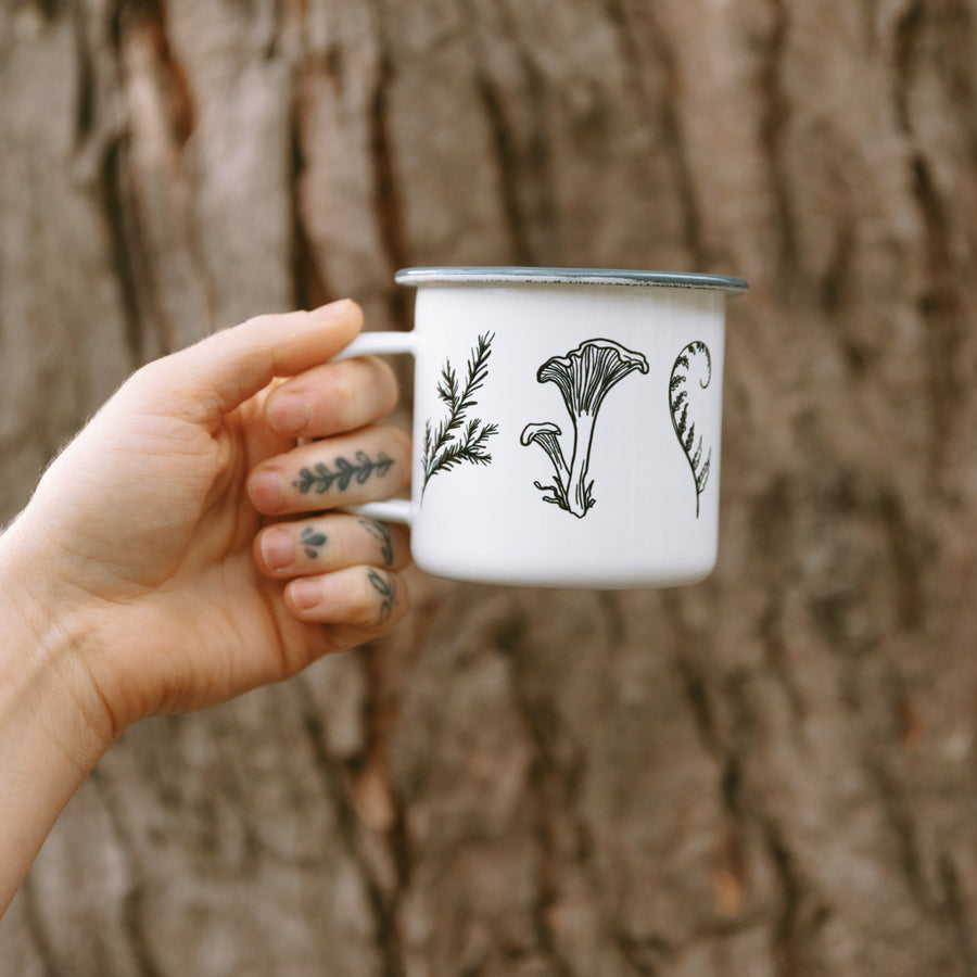 Imparfaits | Tasse en acier émaillé - Forêt - Les Mauvaises Herbes