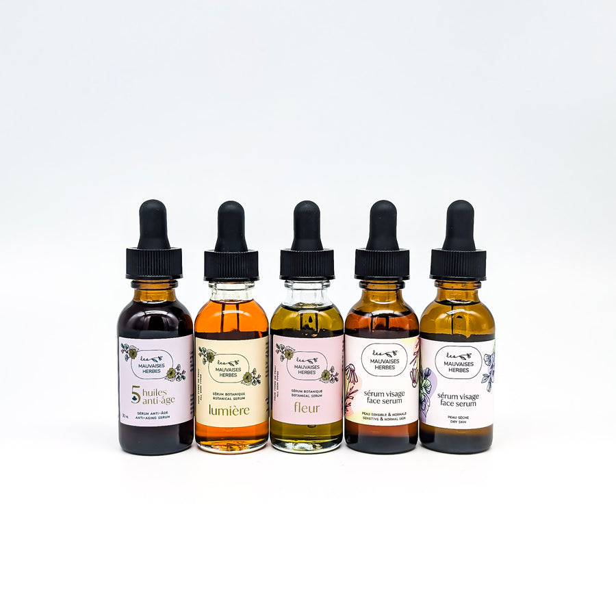 Sérum visage 5 huiles anti-âge - Les Mauvaises Herbes