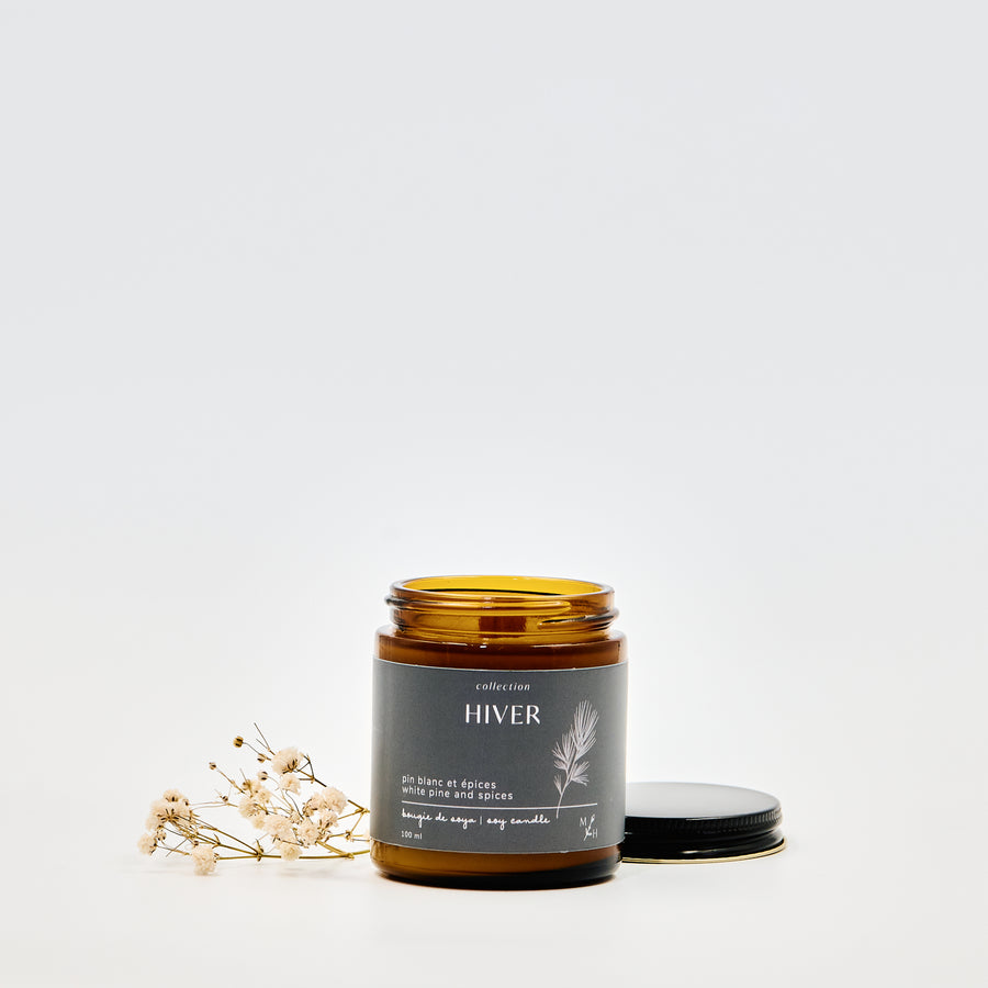 NOËL 2025 / Bougie Hiver | pin blanc et épices - WHOLESALE - Les Mauvaises Herbes
