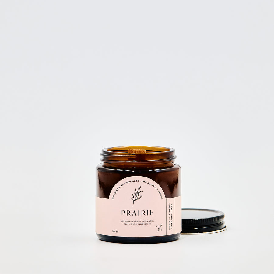 Bougie Prairie - herbes et agrumes - WHOLESALE - Les Mauvaises Herbes