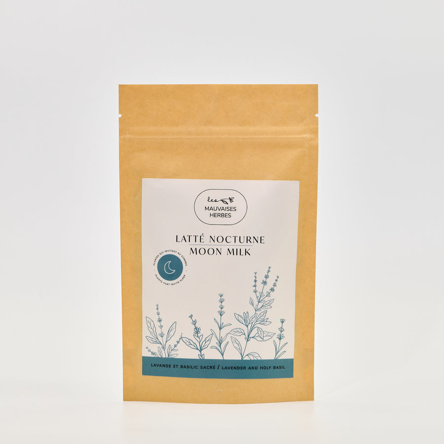 Latté nocturne bleu | lavande et basilic sacré - WHOLESALE - Les Mauvaises Herbes