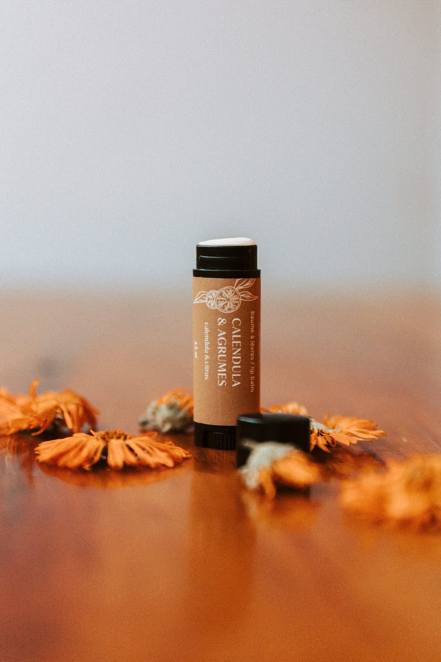 Baume à lèvres - calendula et agrumes - Les Mauvaises Herbes