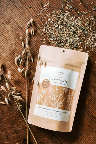Tisane tonifiante - basilic sacré et avoine - Les Mauvaises Herbes