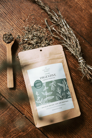 Tisane digestive - menthe et mélisse - Les Mauvaises Herbes