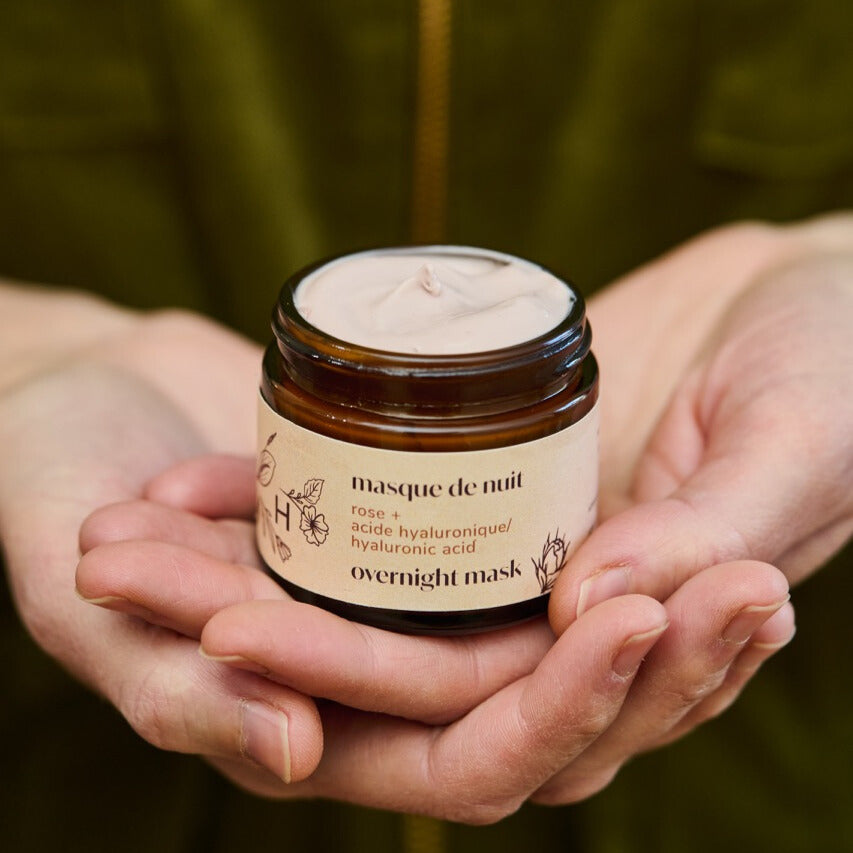 Masque de nuit - rose et acide hyaluronique | Édition limitée - Les Mauvaises Herbes
