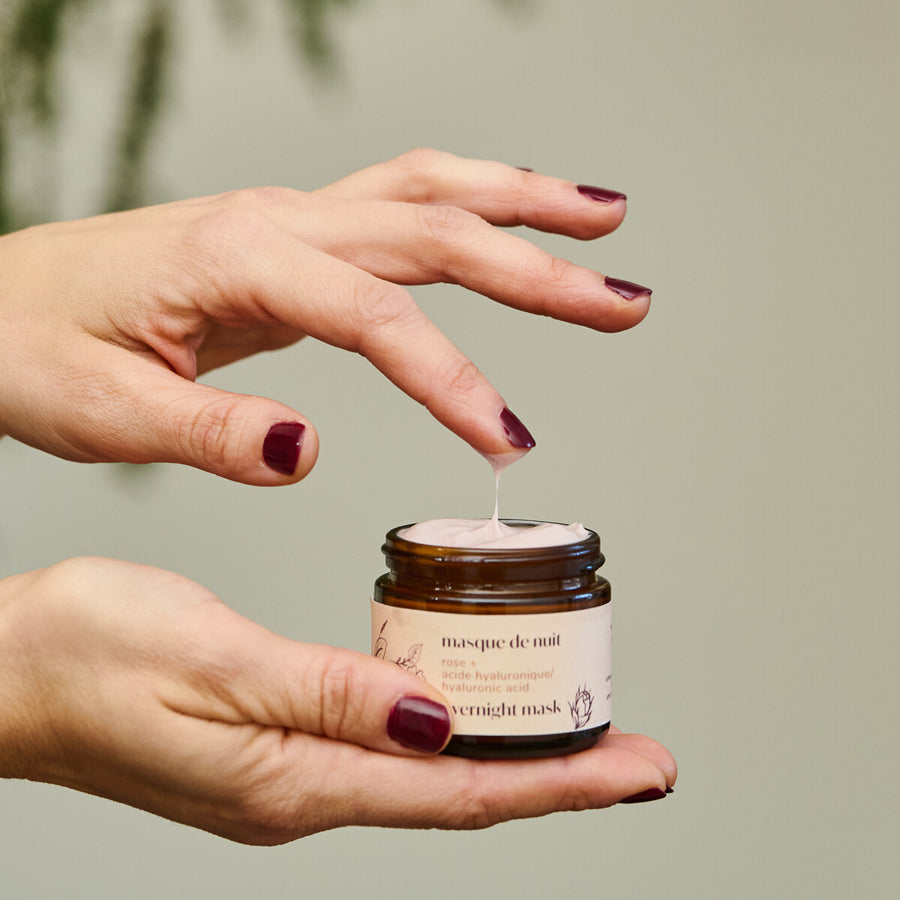 Masque de nuit - rose et acide hyaluronique | Édition limitée - Les Mauvaises Herbes