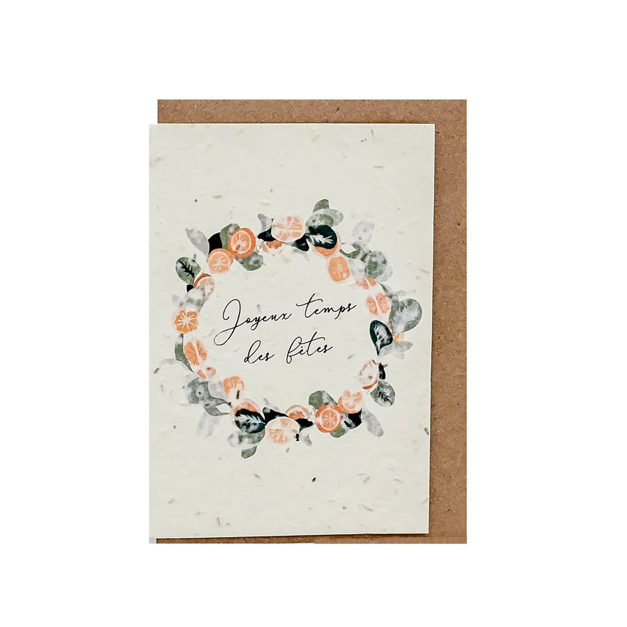 Joyeux temps des fêtes | Carte de souhait à planter Liligraffiti- POS - Les Mauvaises Herbes