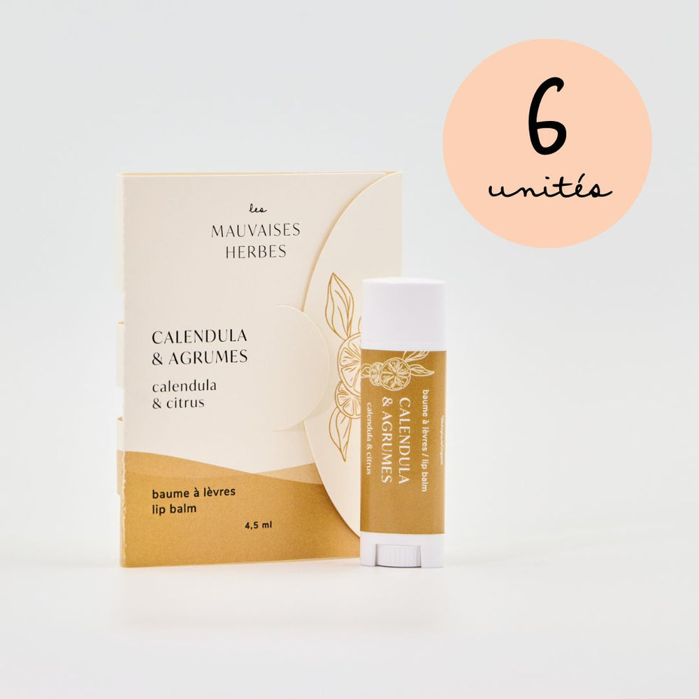Baume à lèvres | Calendula et agrumes - WHOLESALE - Les Mauvaises Herbes