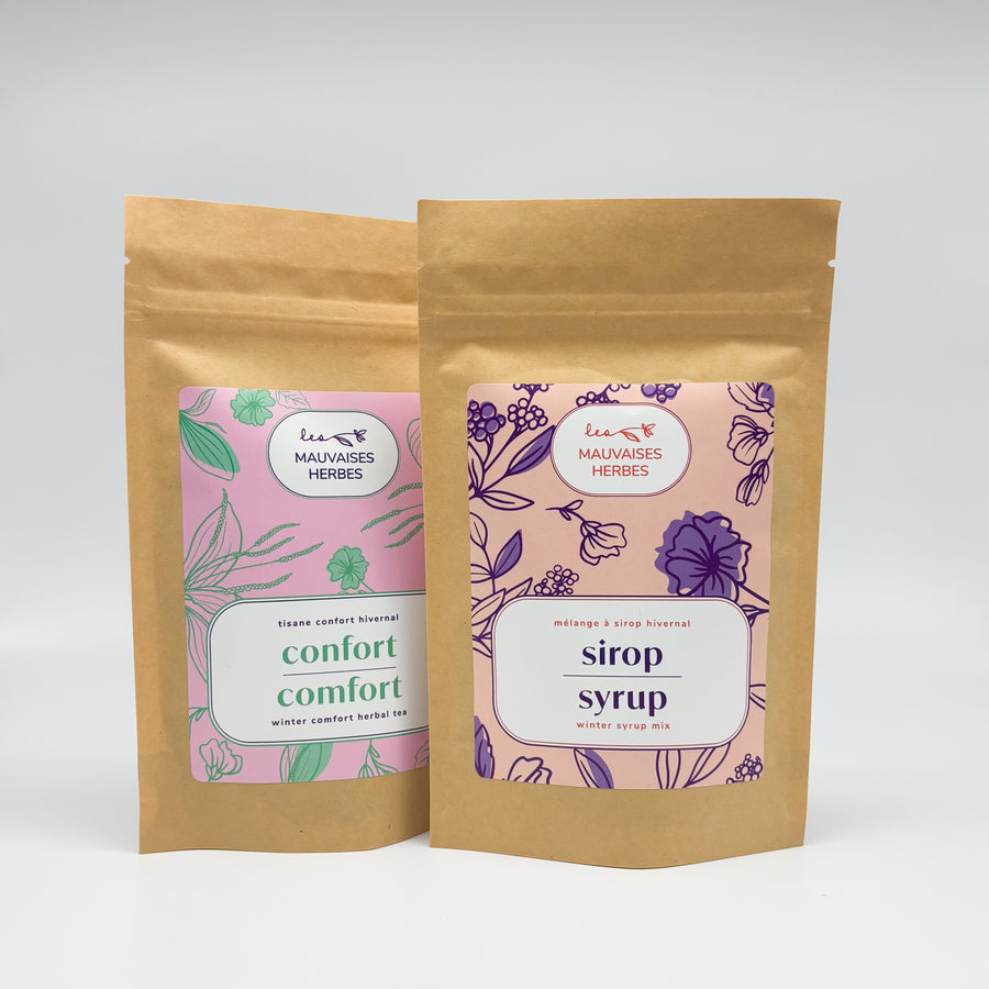 Duo tisane et mélange à sirop | immunité & confort