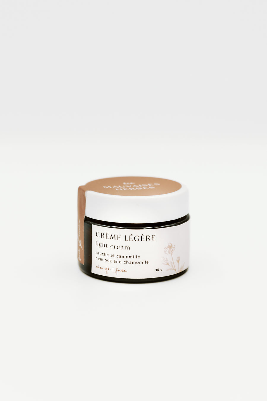 Crème légère visage - pruche et camomille - Les Mauvaises Herbes