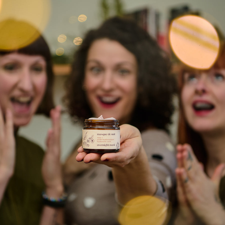Masque de nuit - rose et acide hyaluronique | Édition limitée
