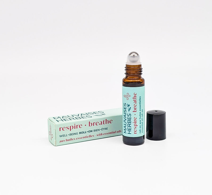 Respire | roll-on bien-être aux huiles essentielles - WHOLESALE - Les Mauvaises Herbes