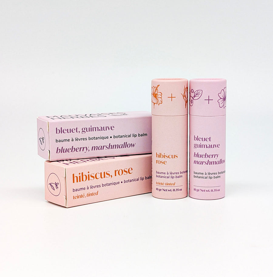 COMING SOON Duo de baumes à lèvres | teinté + bleuet & guimauve - Les Mauvaises Herbes