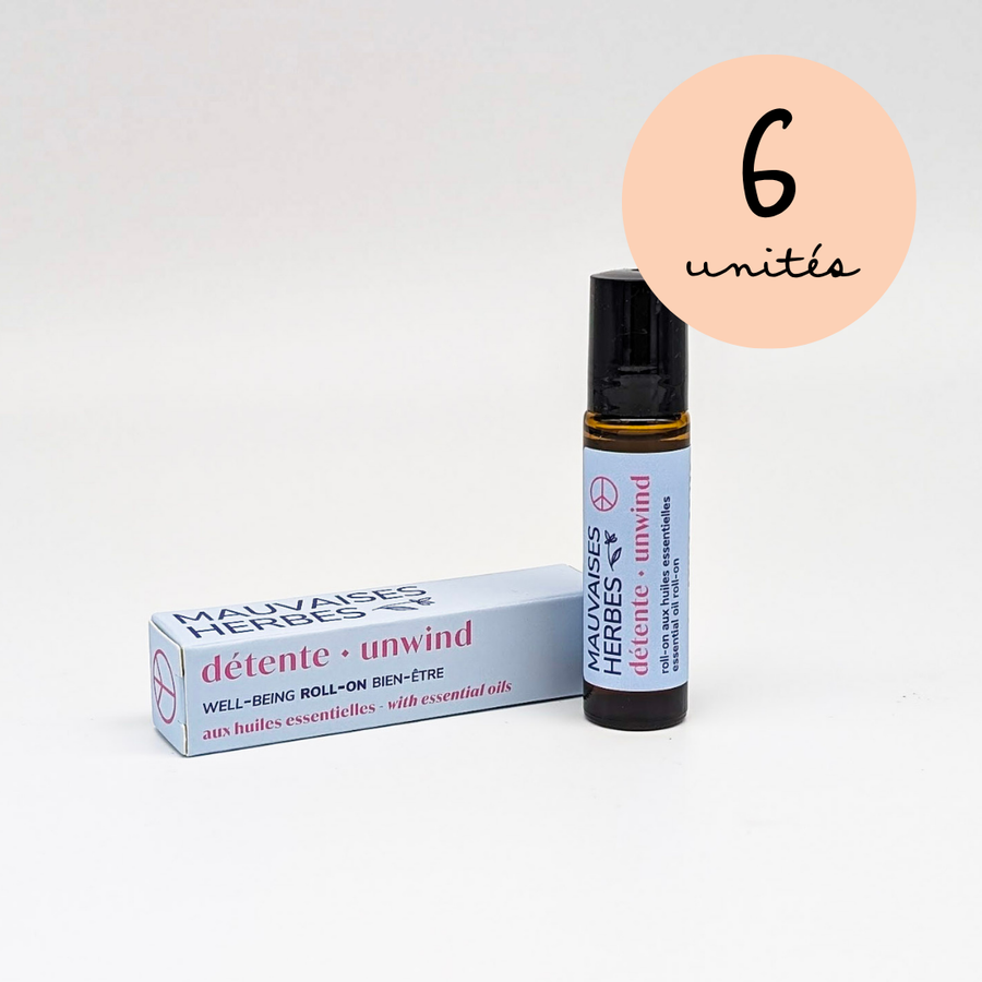 Détente | roll-on bien-être aux huiles essentielles - WHOLESALE - Les Mauvaises Herbes