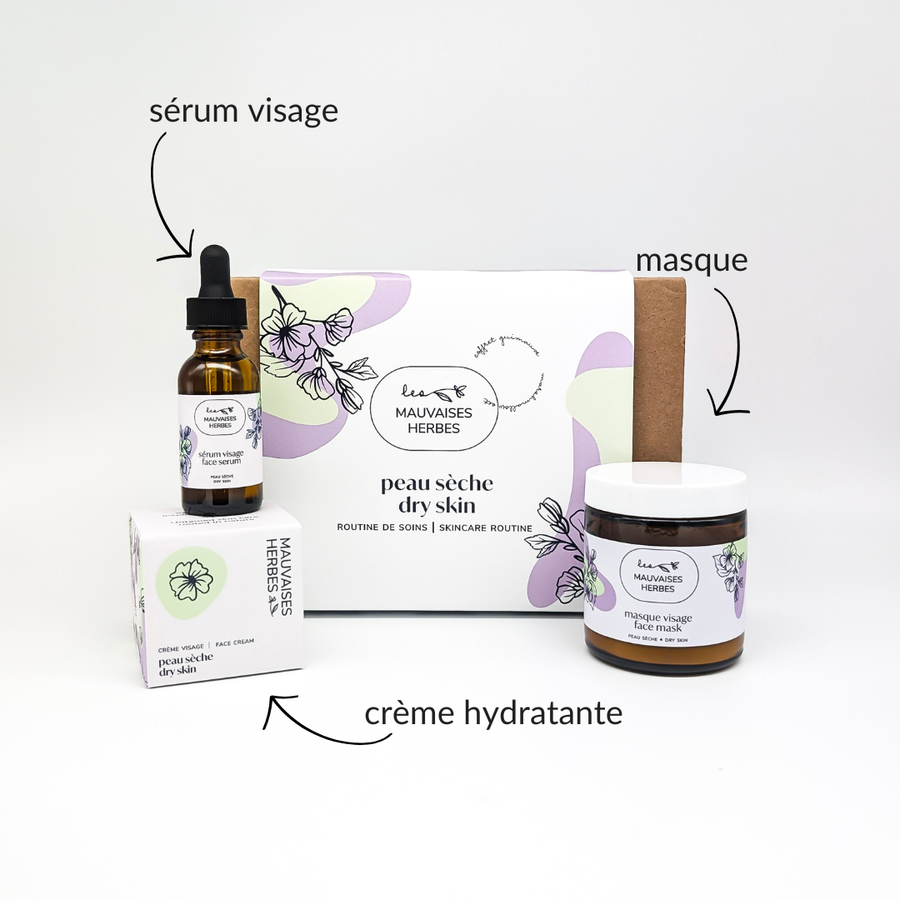 Coffret Guimauve | peau sèche - routine de soins - Les Mauvaises Herbes