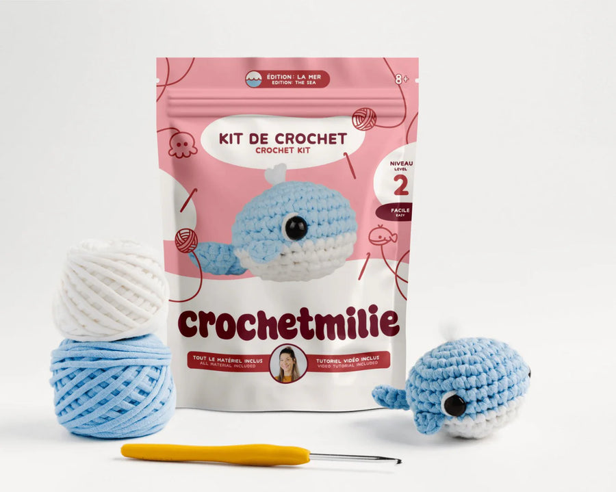 Kit de crochet | La baleine (niveau 2, facile)